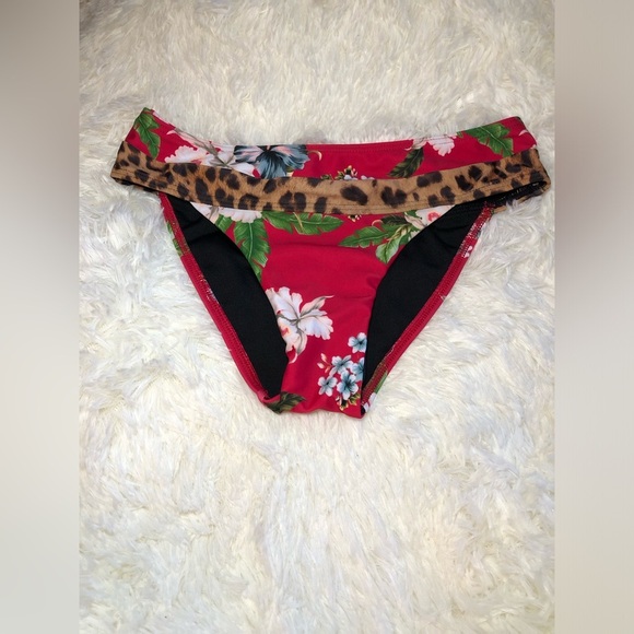 Red and Brown Bikini with Bold Animal Print size 4 - Picture 1 of 8